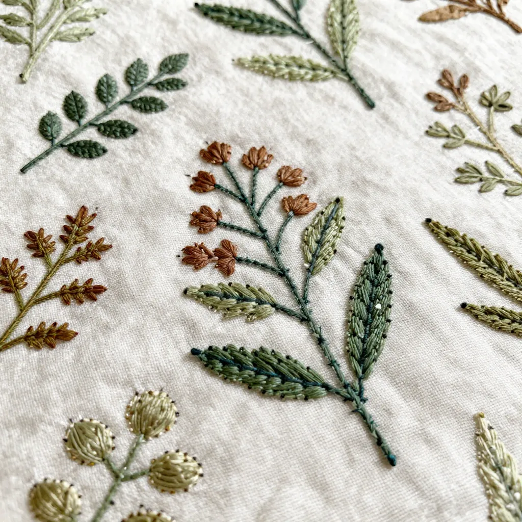 Custom embroidery commission work in progress showing design development